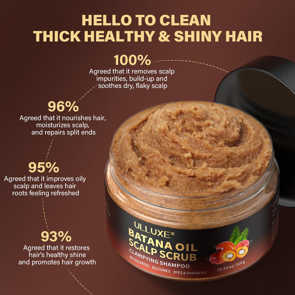 ulluxe scalp scrub foam lather demonstrates effective cleansing and hair smoothing