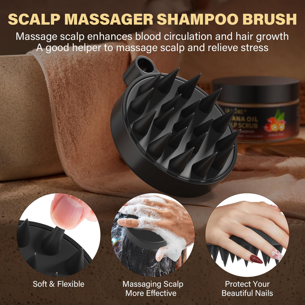 ulluxe scalp scrub peppermint oil swirl hints cooling sensation and invigorating wash