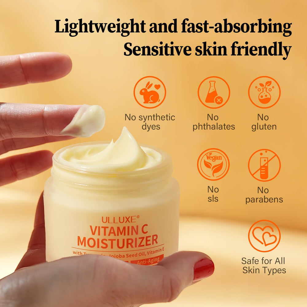 ulluxe Vitamin C face moisturizer cruelty-free label signals ethical skincare