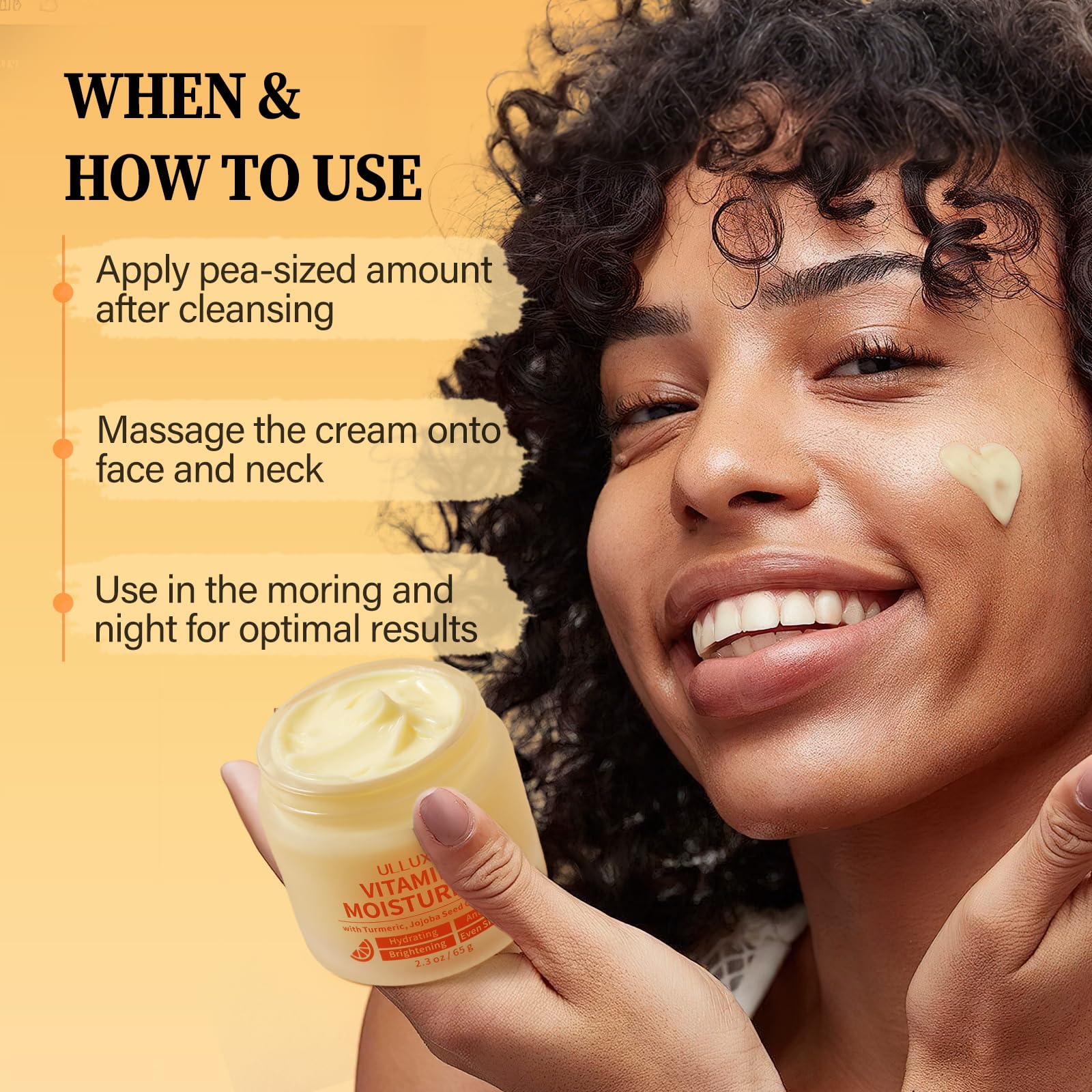 ulluxe Vitamin C face moisturizer in daily routine setting for morning glow