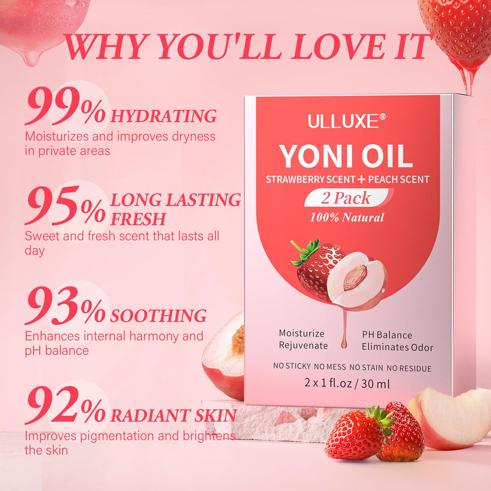 ulluxe yoni oil dropper bottle illustrating simple 1-3 drop application