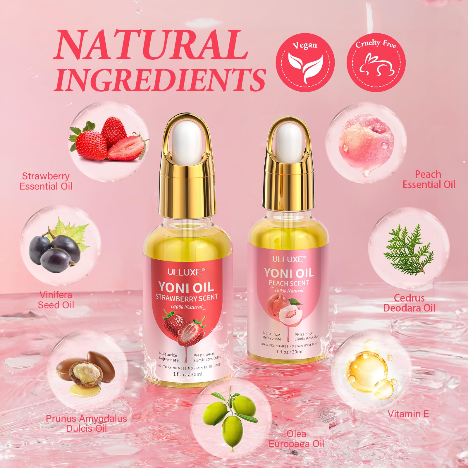 ulluxe yoni oil duo set in a calm routine promoting comfort and freshness