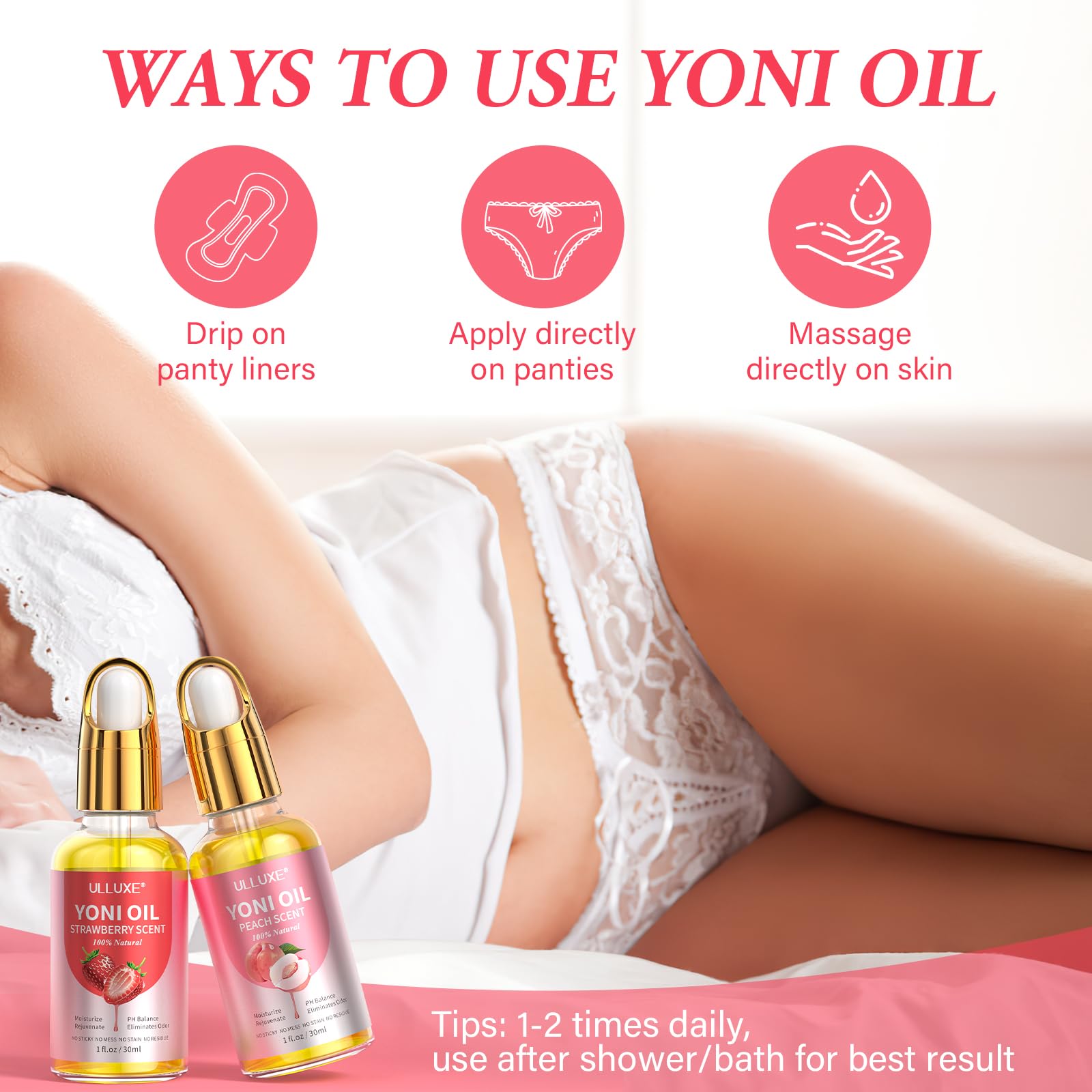 ulluxe yoni oil two-flavor set in gift packaging for self-care or mindful gifting