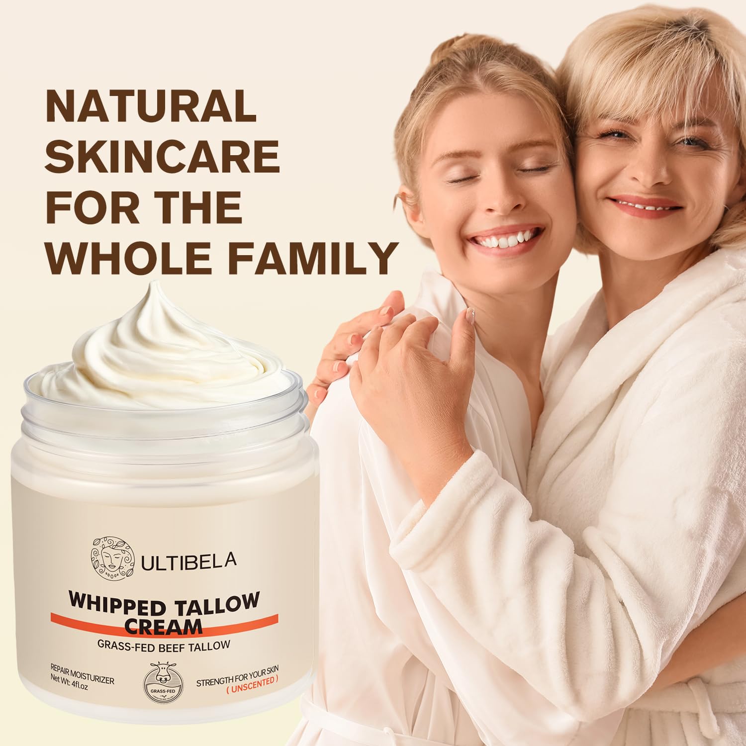 ULTIBELA family-use hands and body — 4oz jar fits daily routines