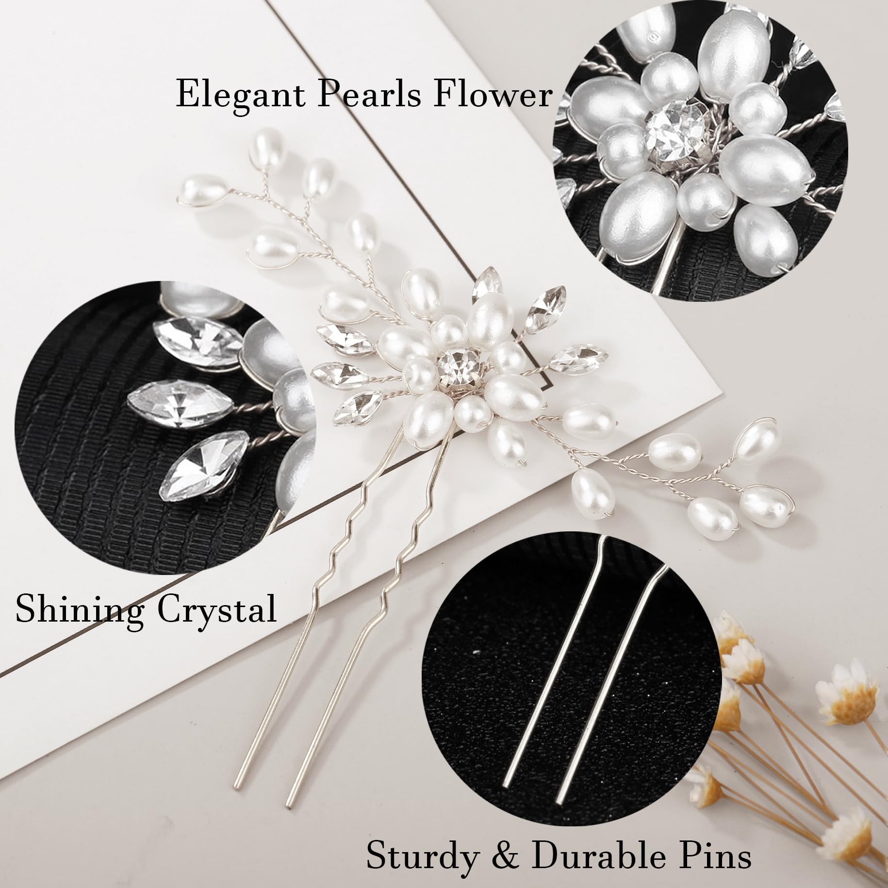 ULTIMUTE bridesmaid accessory set features rhinestones and pearls for chic, coordinated styles.
