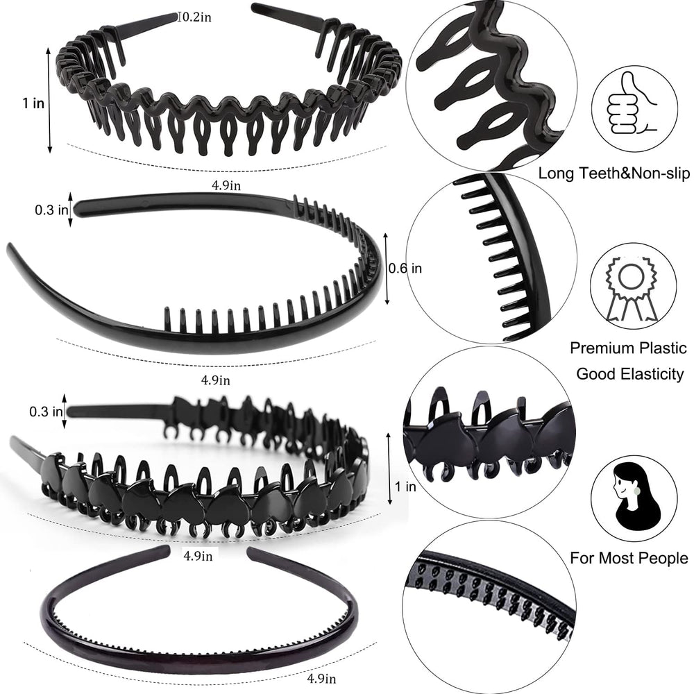 ULTIMUTE headbands teeth-comb non-slip design close-up demonstrates grip.