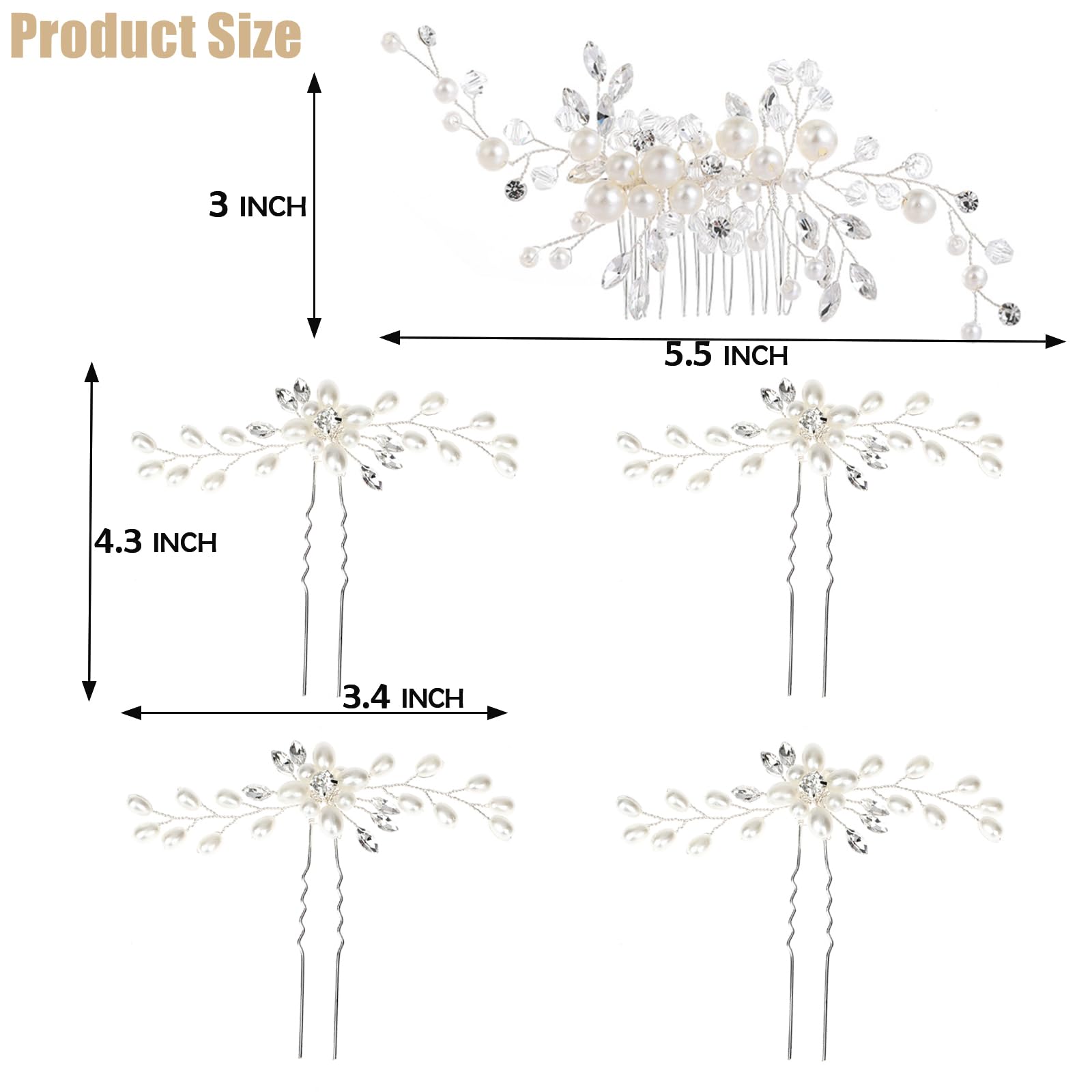 ULTIMUTE wedding hair accessories display adds subtle shimmer to wedding day styling.