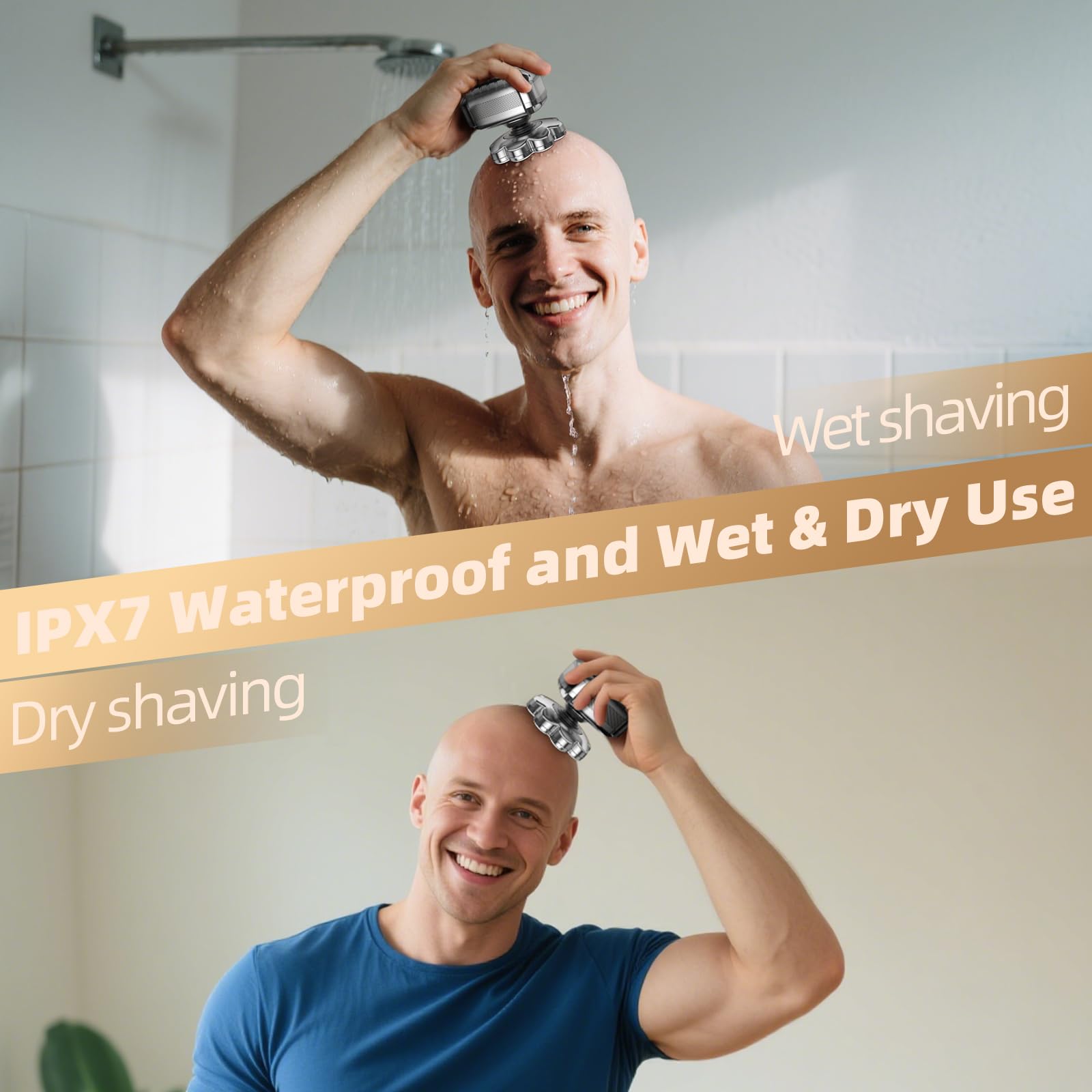 UltraCaput 9D shaver close-up blades protecting skin during shave