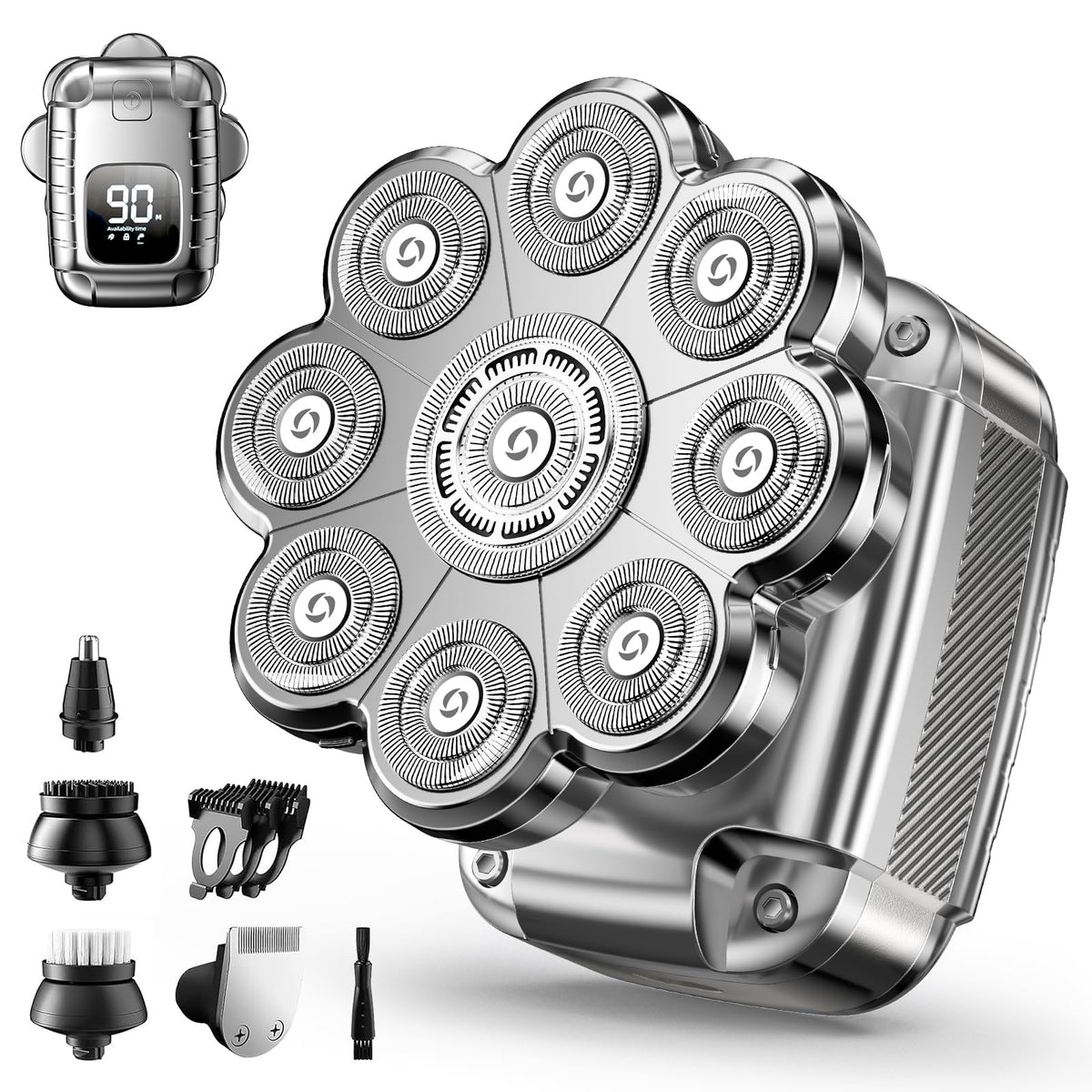 UltraCaput 9D head shaver front view for precise bald grooming at home