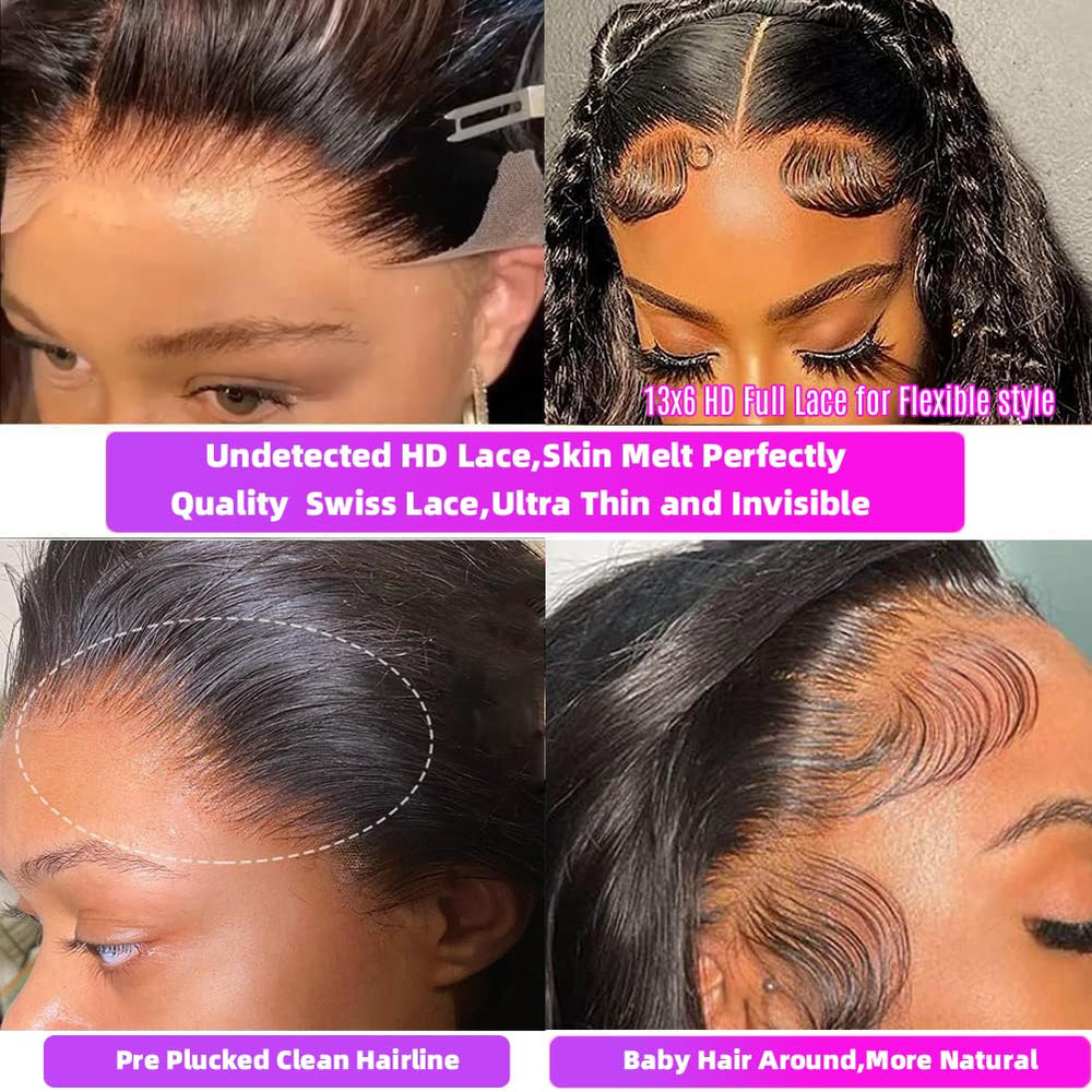 UltraFlower Brazilian virgin hair wig with 200 density offers full, natural-looking volume