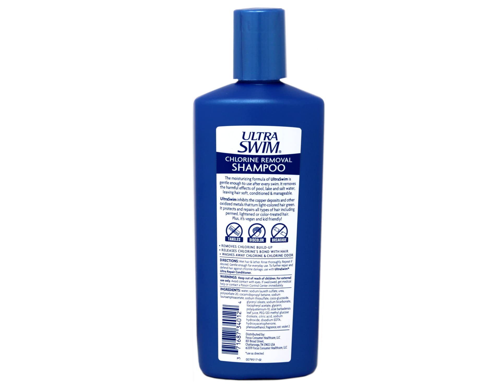 UltraSwim chlorine removal moisturizing shampoo color-treated hair safe formula
