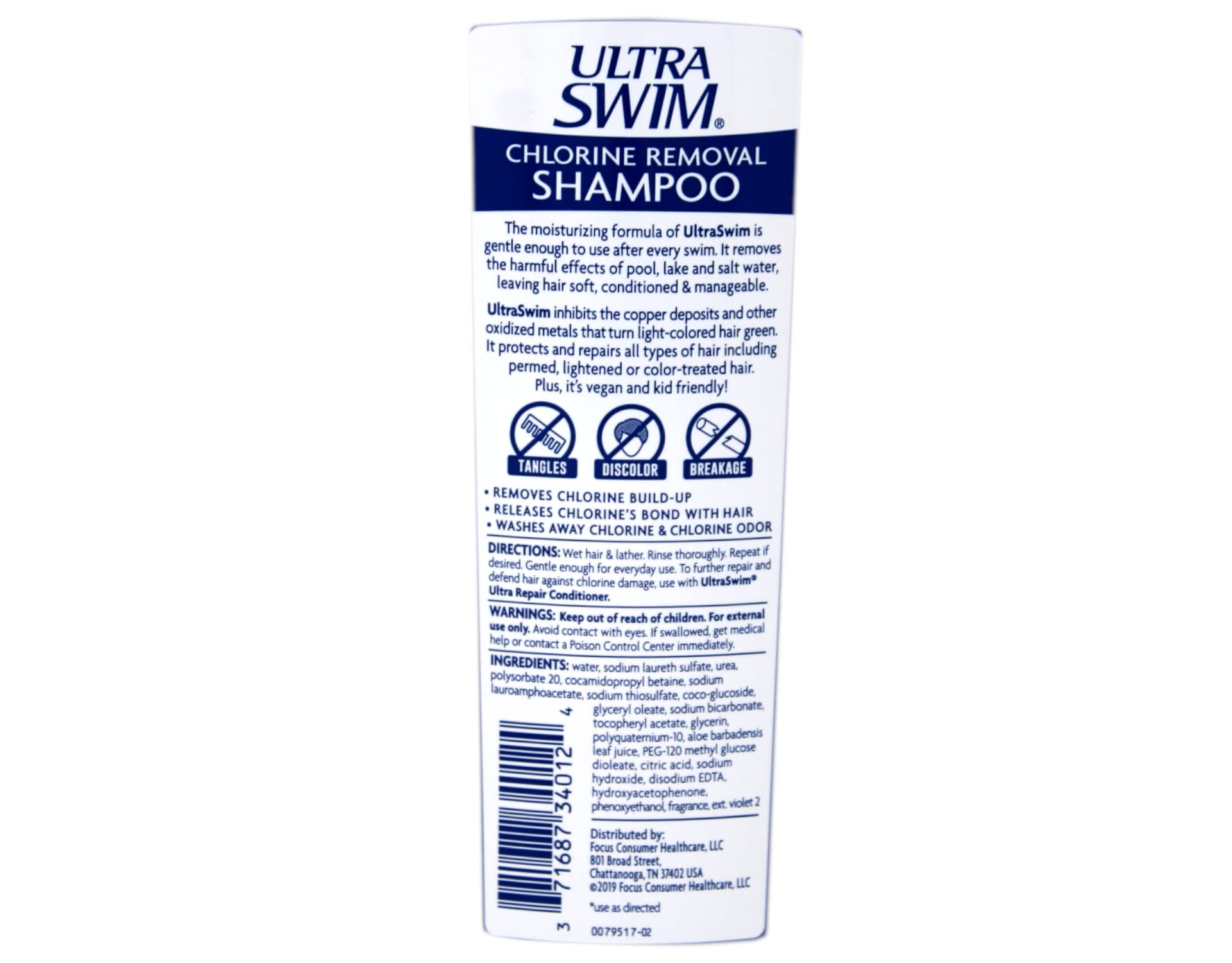 UltraSwim chlorine removal moisturizing shampoo humectants boost hair moisture