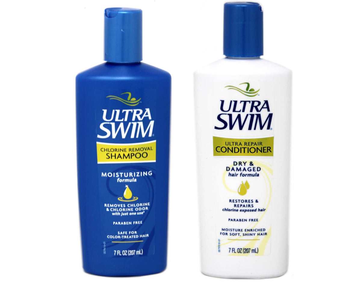 UltraSwim Dynamic Duo Repair Shampoo bottle nourishes dry hair