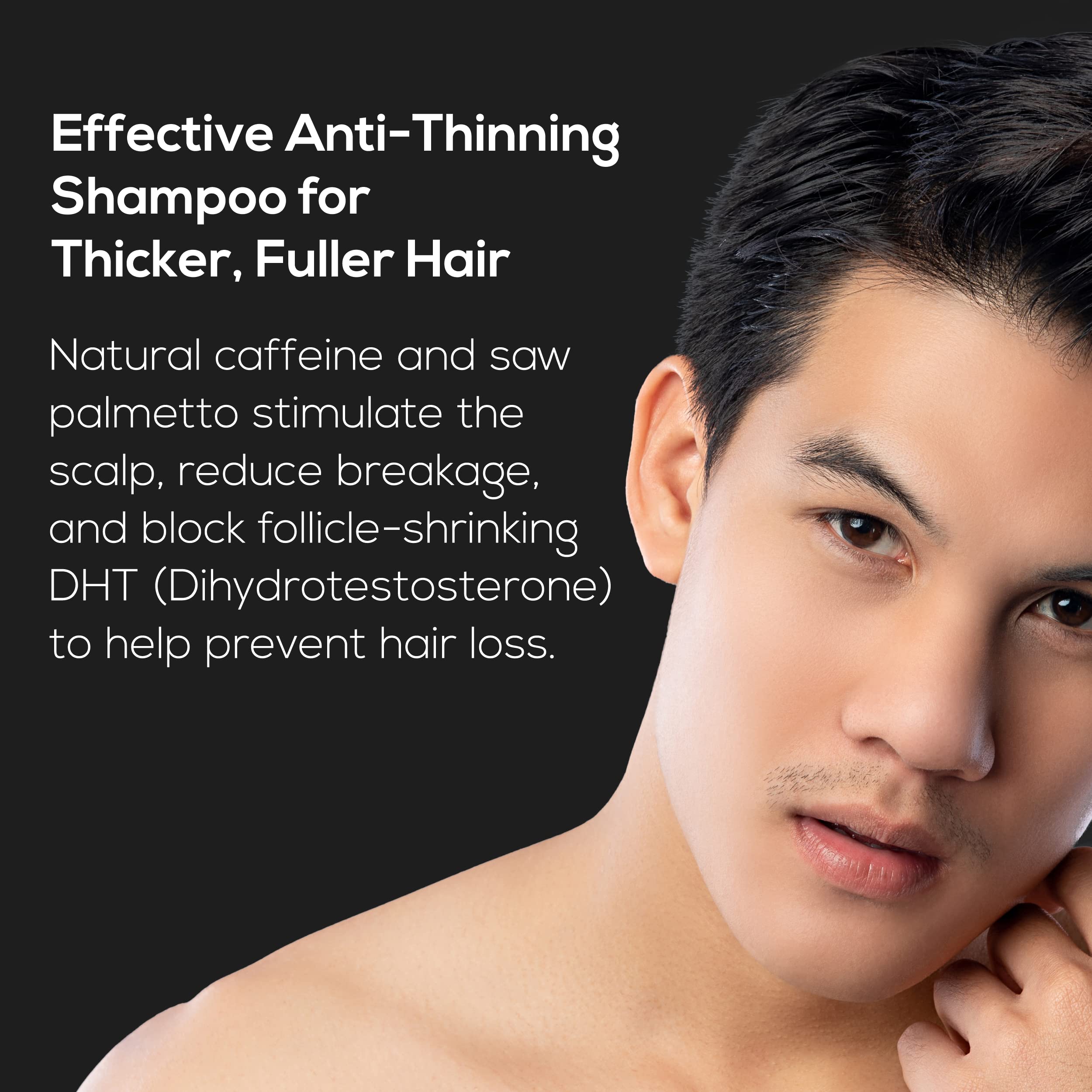 Ingredients like caffeine and peppermint oil highlighted for scalp nourishment and energizing routine