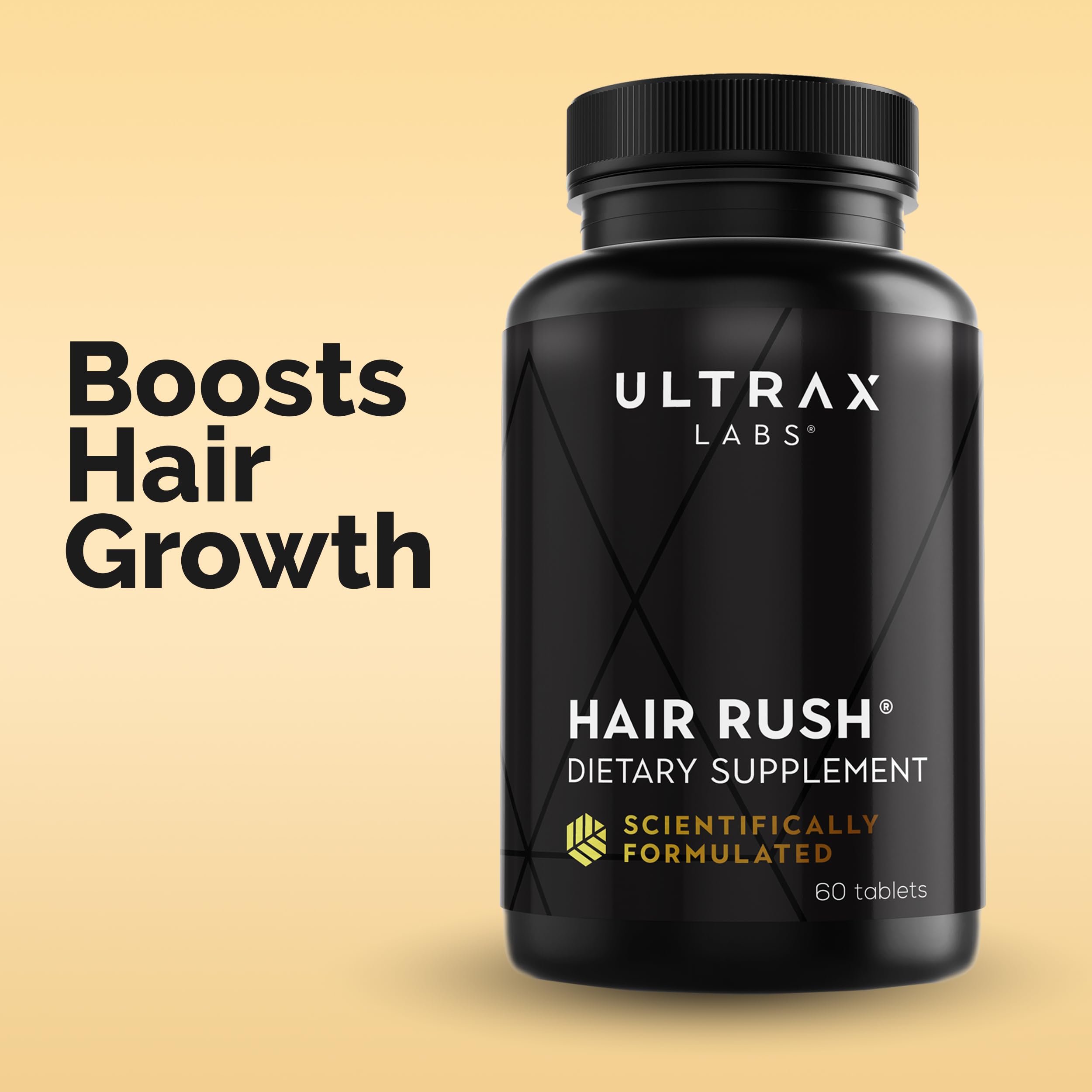 Ultrax Labs Hair Rush daily routine shot with glass of water