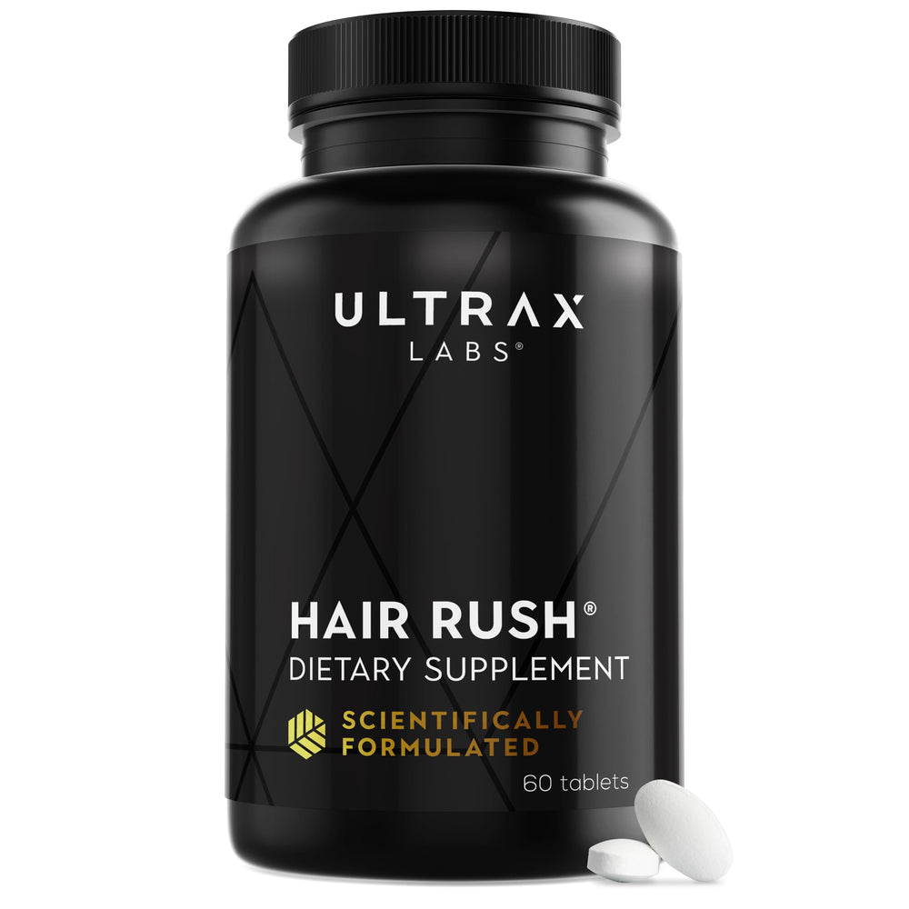 Ultrax Labs Hair Rush pumpkin seed and keratin ingredient focus