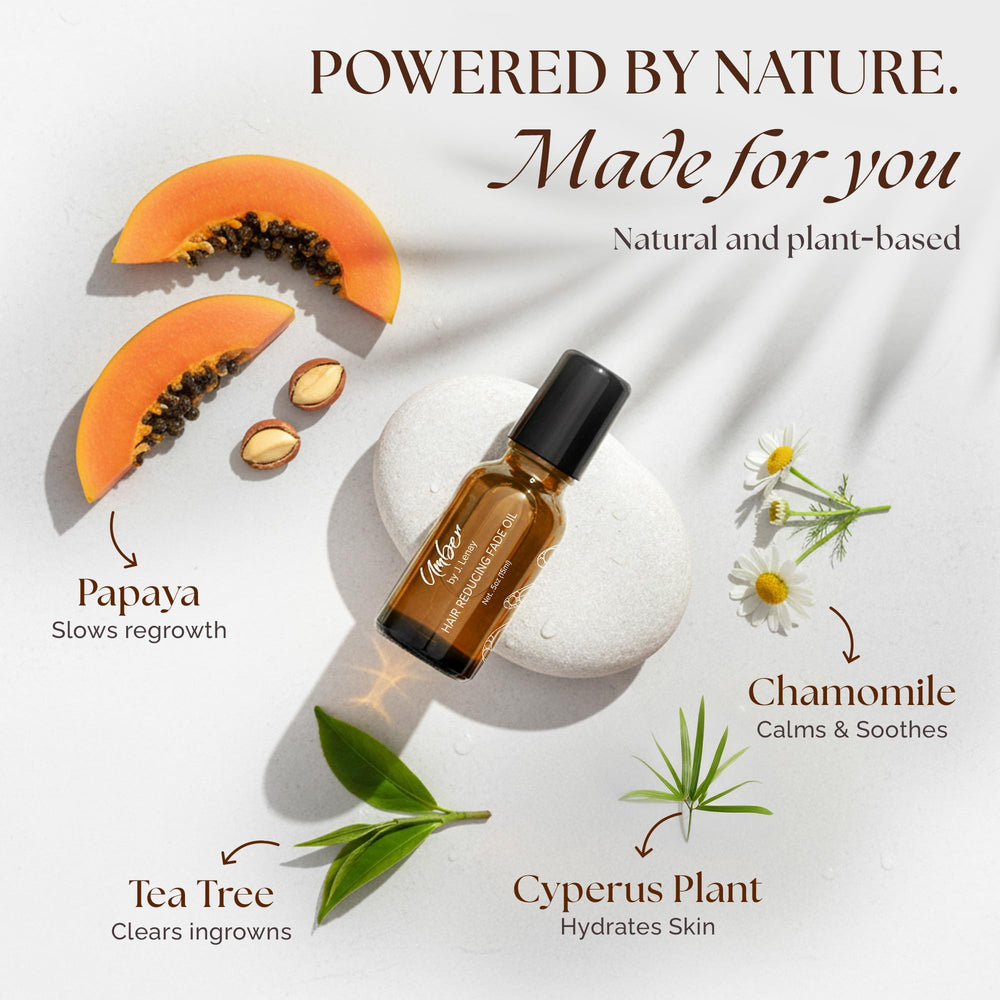 Umber by J. Lenay after-waxing application promotes skin smoothing.