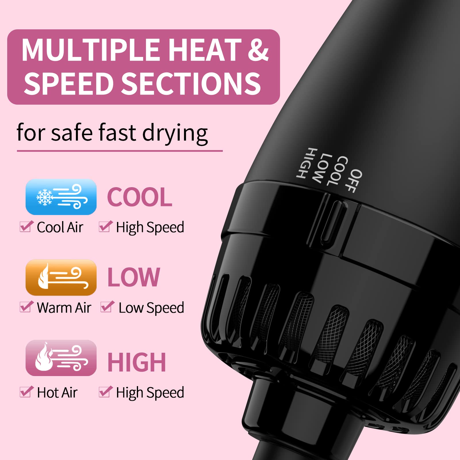 Umeely 360-airflow oval barrel smooths and adds natural-looking volume.