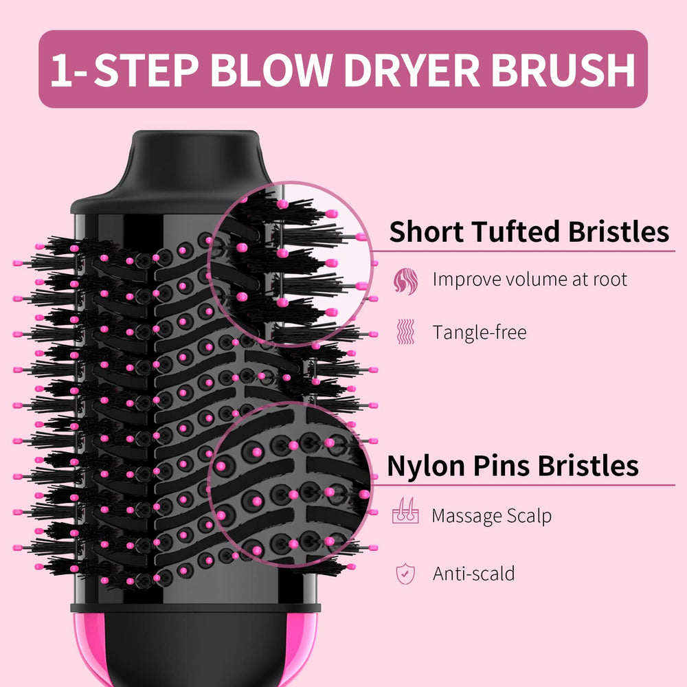 Umeely nylon-pin bristles glide through hair, reducing tangles and boosting shine.