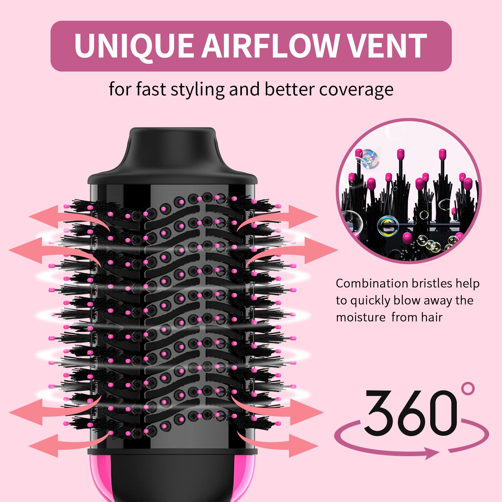 Umeely negative-ion technology reduces frizz and static in hair