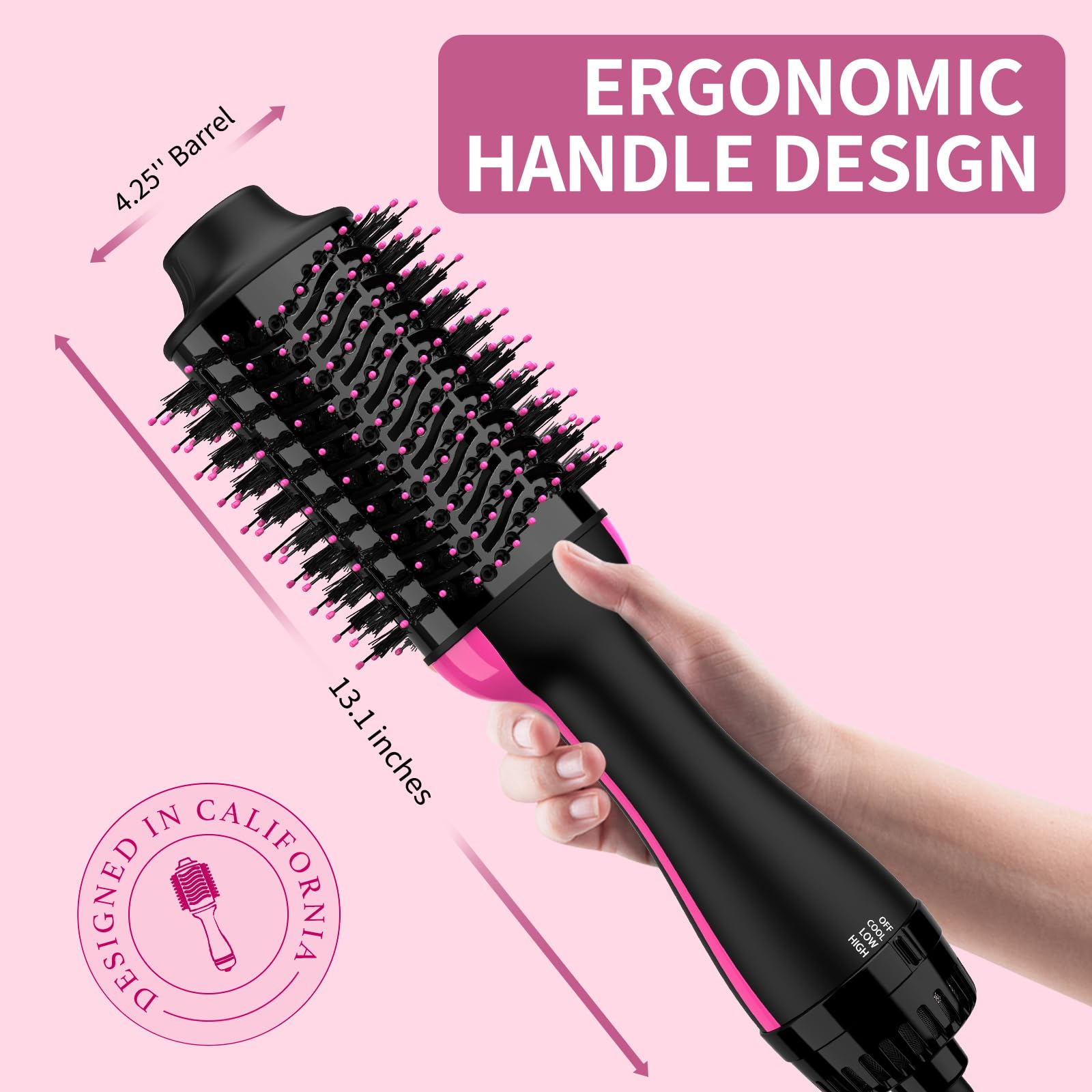Umeely nylon-pin and tufted bristles prevent tangles during drying