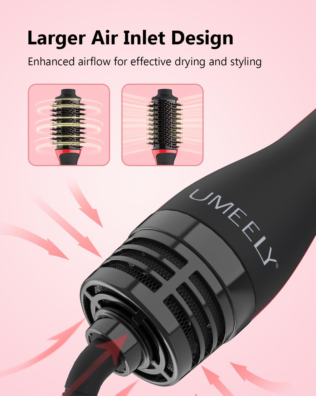 Umeely Plus 2.0 1200W motor delivers faster drying with stylish volume.