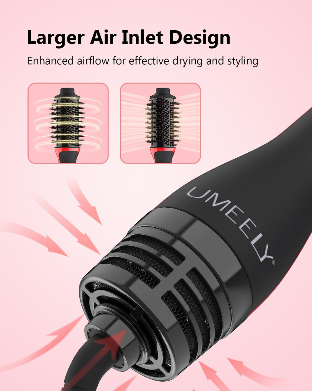 Umeely Plus 2.0 1200W motor delivers faster drying with stylish volume.