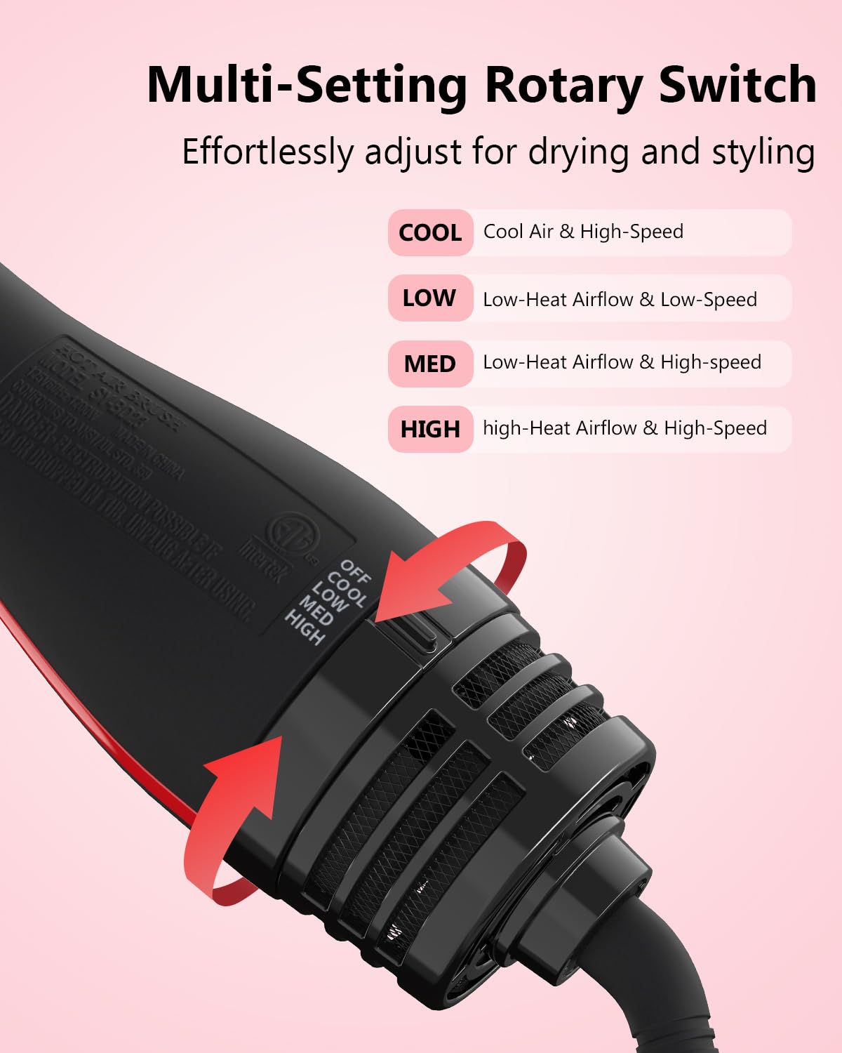 Umeely Plus 2.0 offers 4 heat and speed settings for versatile hair types.