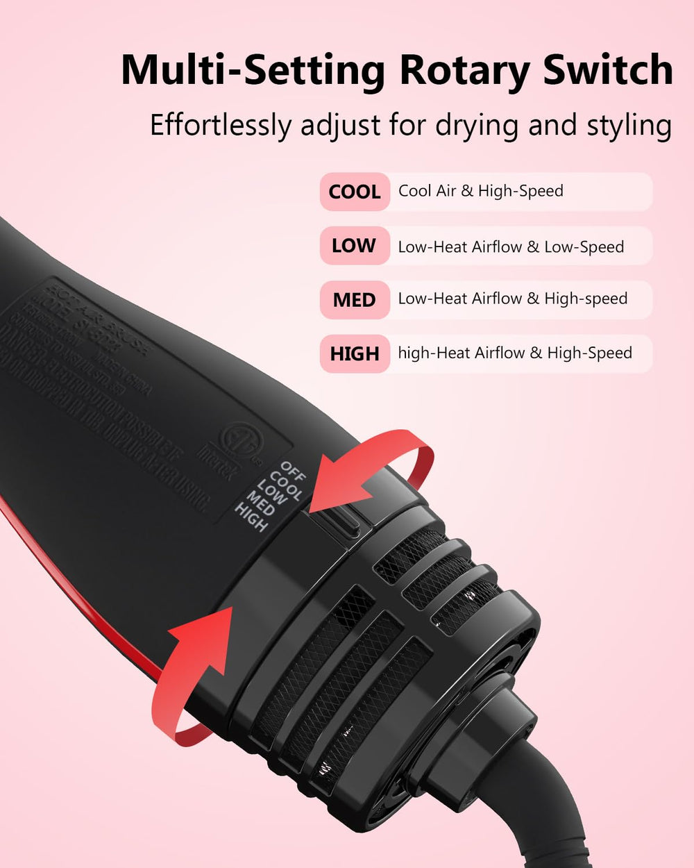 Umeely Plus 2.0 offers 4 heat and speed settings for versatile hair types.