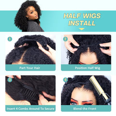 UMEGIRL natural-color wig blends with most skin tones for seamless styling.
