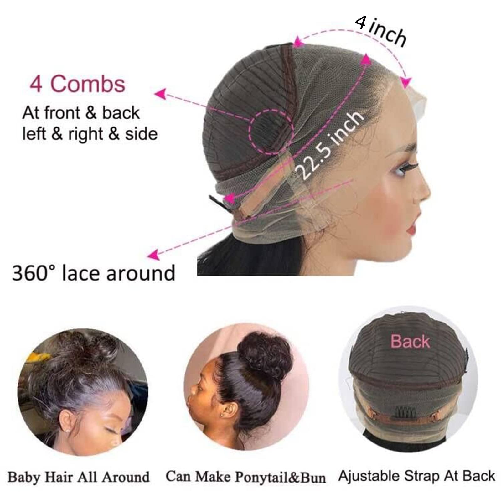 Umeiw 360 lace front wig natural-hairline-volume for a fuller look.