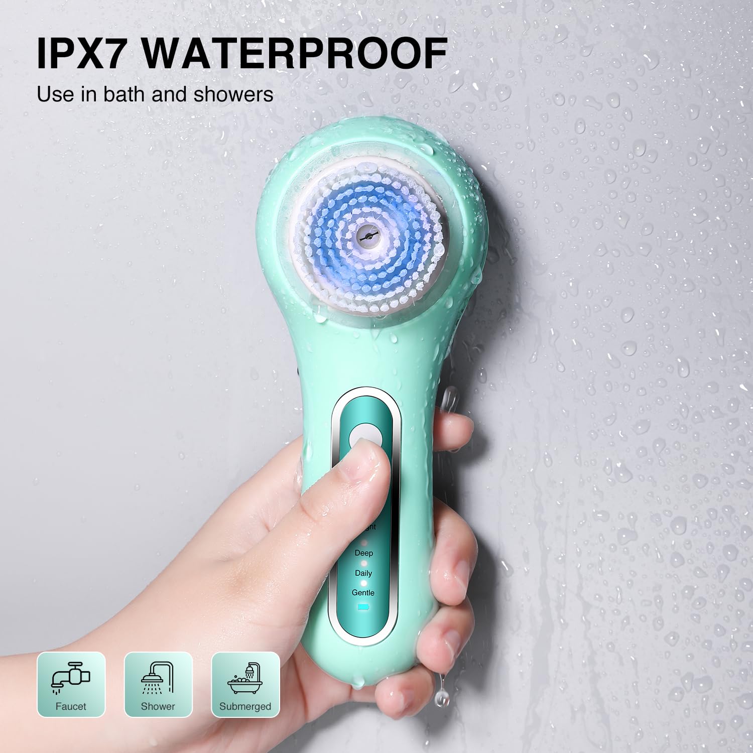 Umickoo Face Scrubber 30-day runtime keeps you powered for daily use
