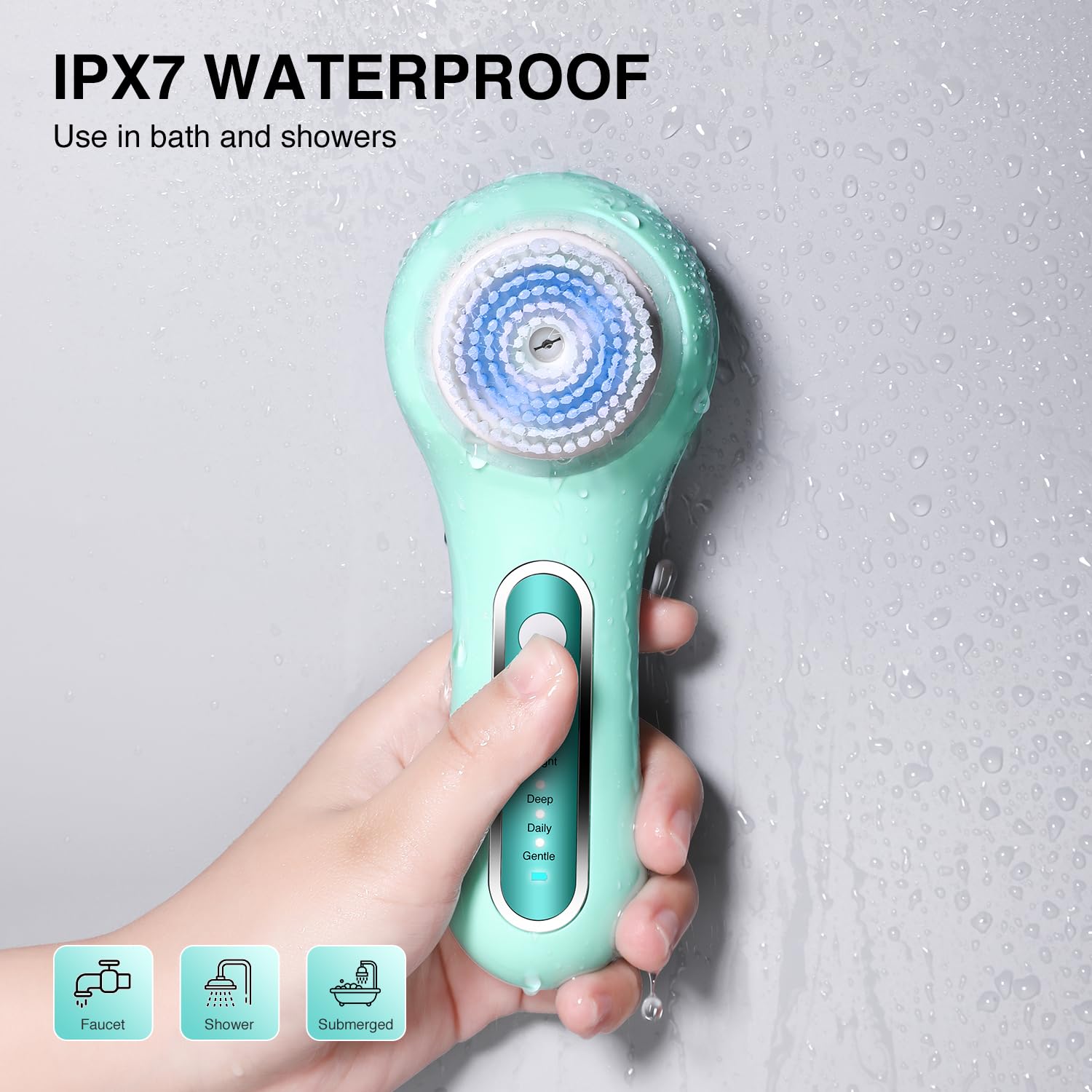 Umickoo Face Scrubber stable base stand keeps brush organized.