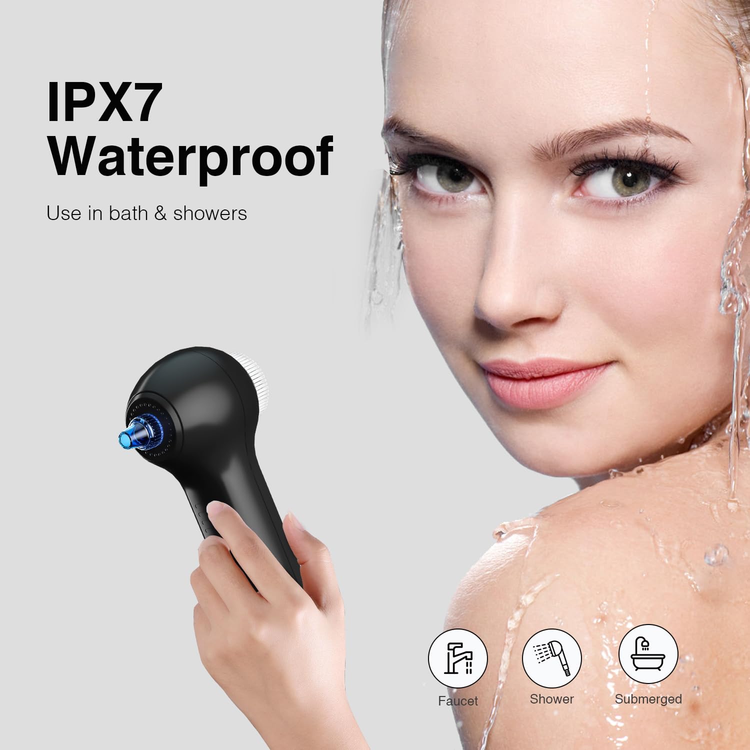 Umickoo IPX7 waterproof design supports shower use.