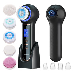 Umickoo Face Scrubber LCD display guides modes for precise skincare sessions.