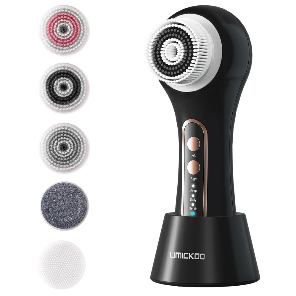Umickoo Face Scrubber with left and right rotation for targeted cleansing