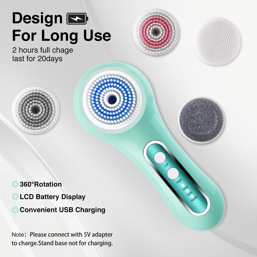 Umickoo Face Scrubber pumice stone head targets rough areas for smoother skin