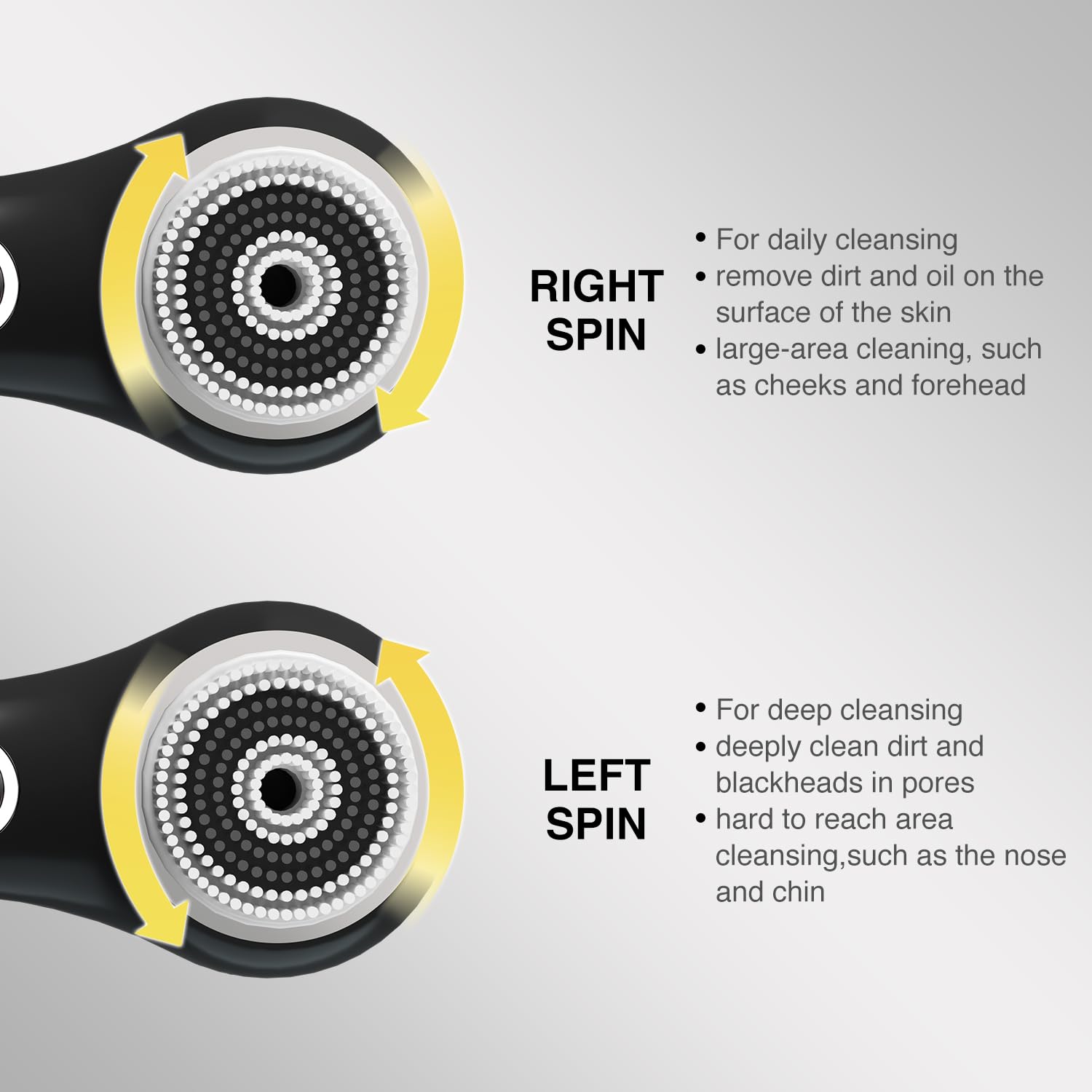 Umickoo Face Scrubber interface showing three cleaning modes for customization