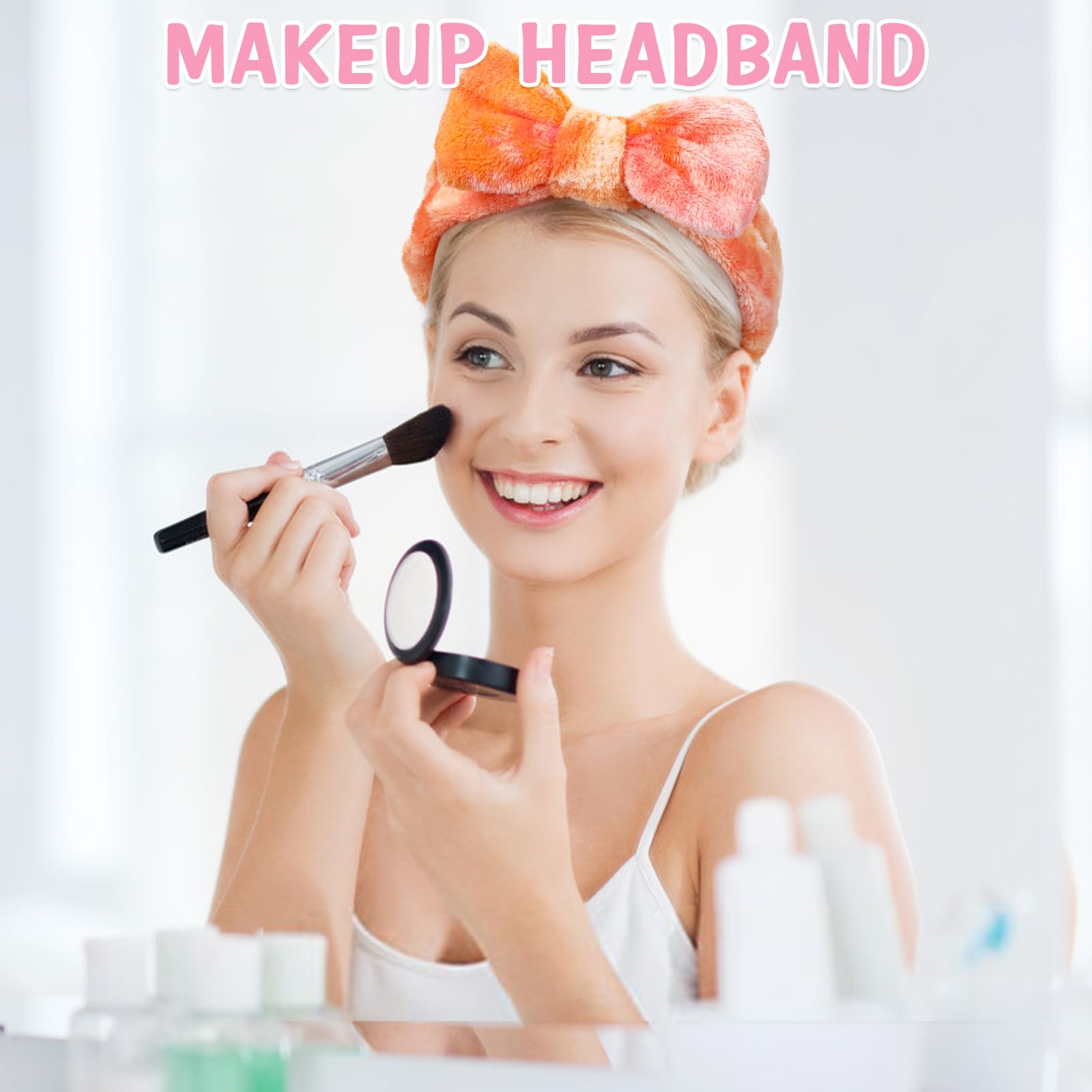 UMIKU 7-pack coral fleece headband absorbs moisture and feels gentle on skin