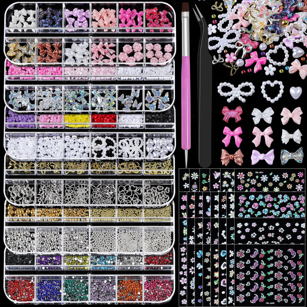 Umillars nail art kit flower stickers for quick detailed nail designs