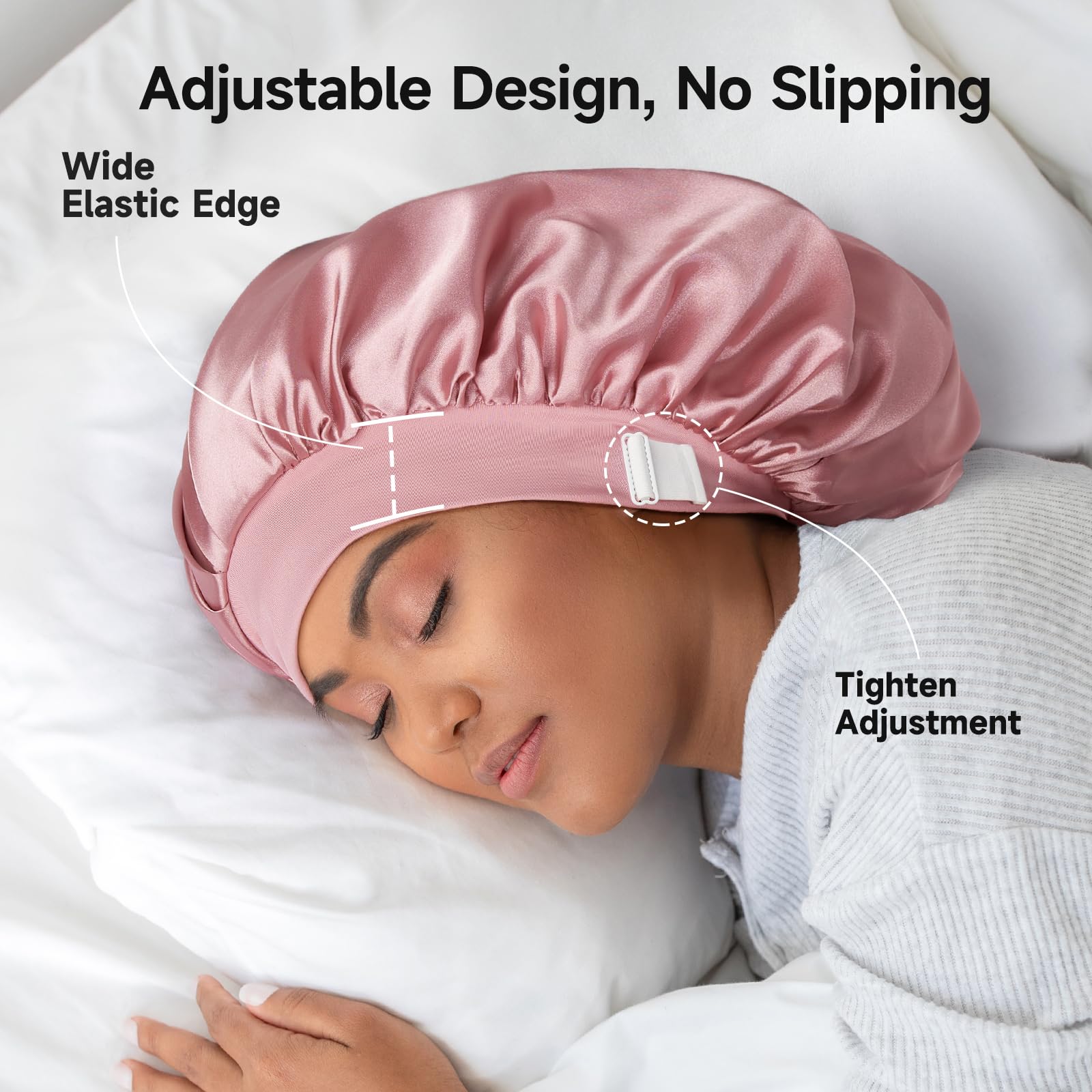 Umisleep bonnet adjustable band with buckle for secure night wear