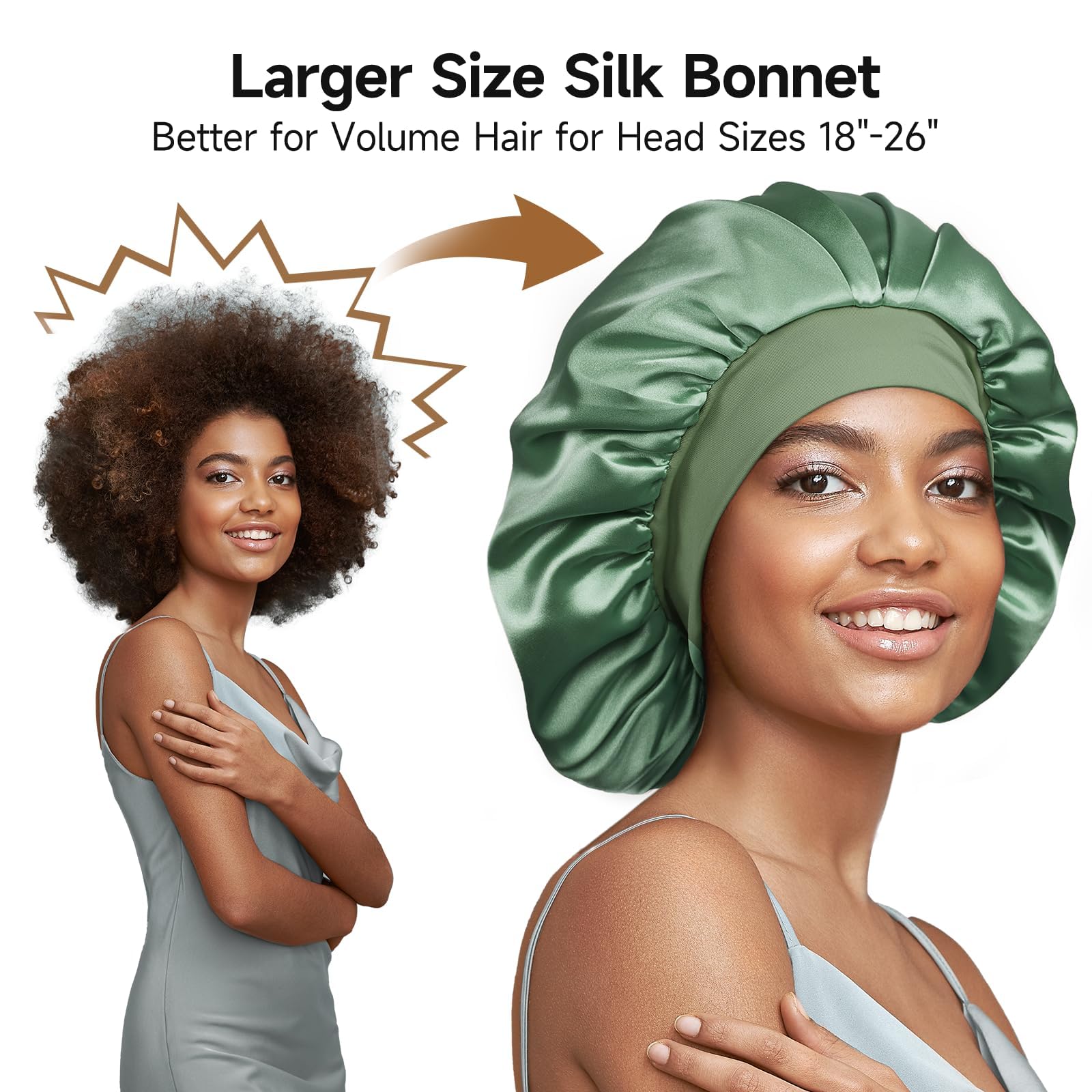 Umisleep double-layer silk wrap locks in oils while guarding pillowcase