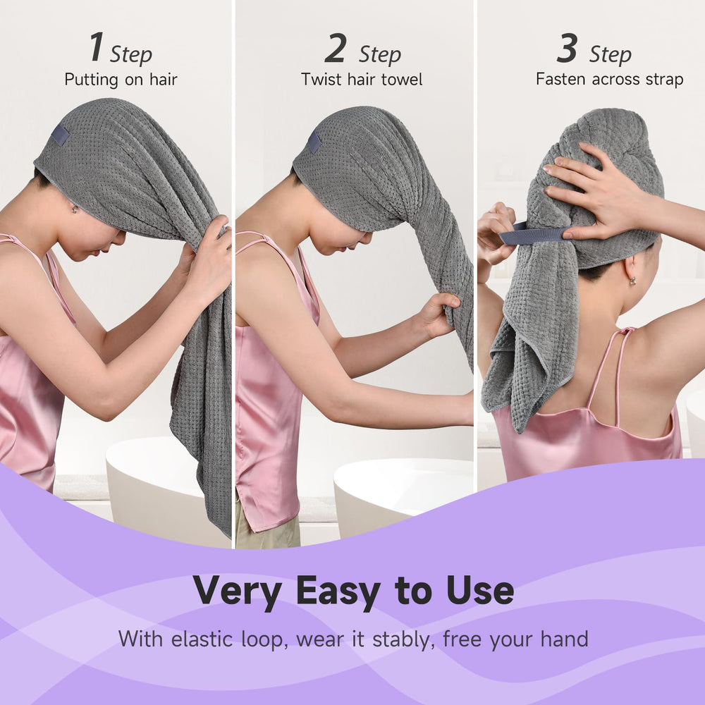 Umisleep hair towel anti-frizz-soft emphasizes gentle hair care and shine.