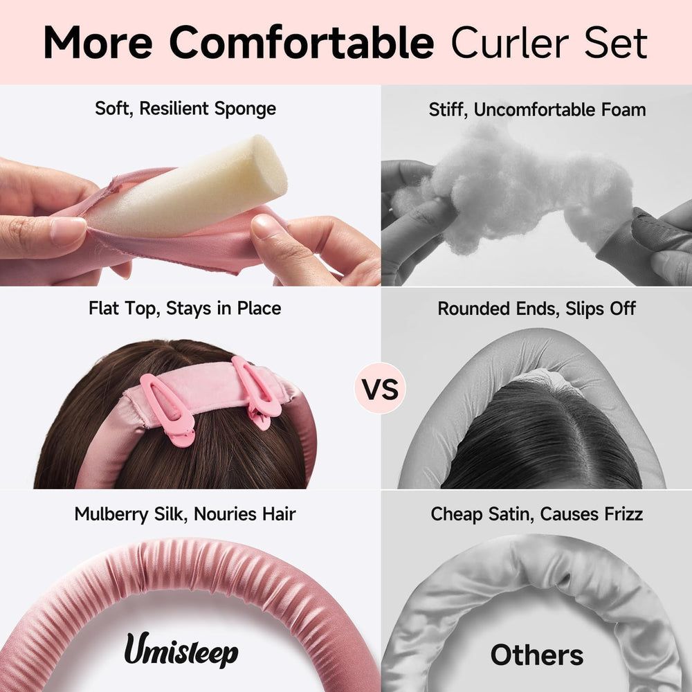 Umisleep extra-long 39-inch curlers fit long hair easily