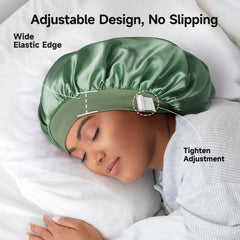 Umisleep large silk bonnet fits long hair up to head sizes 18 to 26 inches