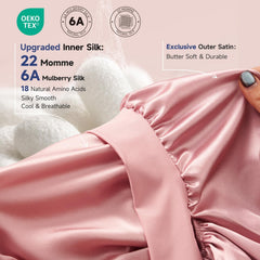 Umisleep Silk Bonnet long-hair fit demonstrates full 26.8-inch length for braids and curls.