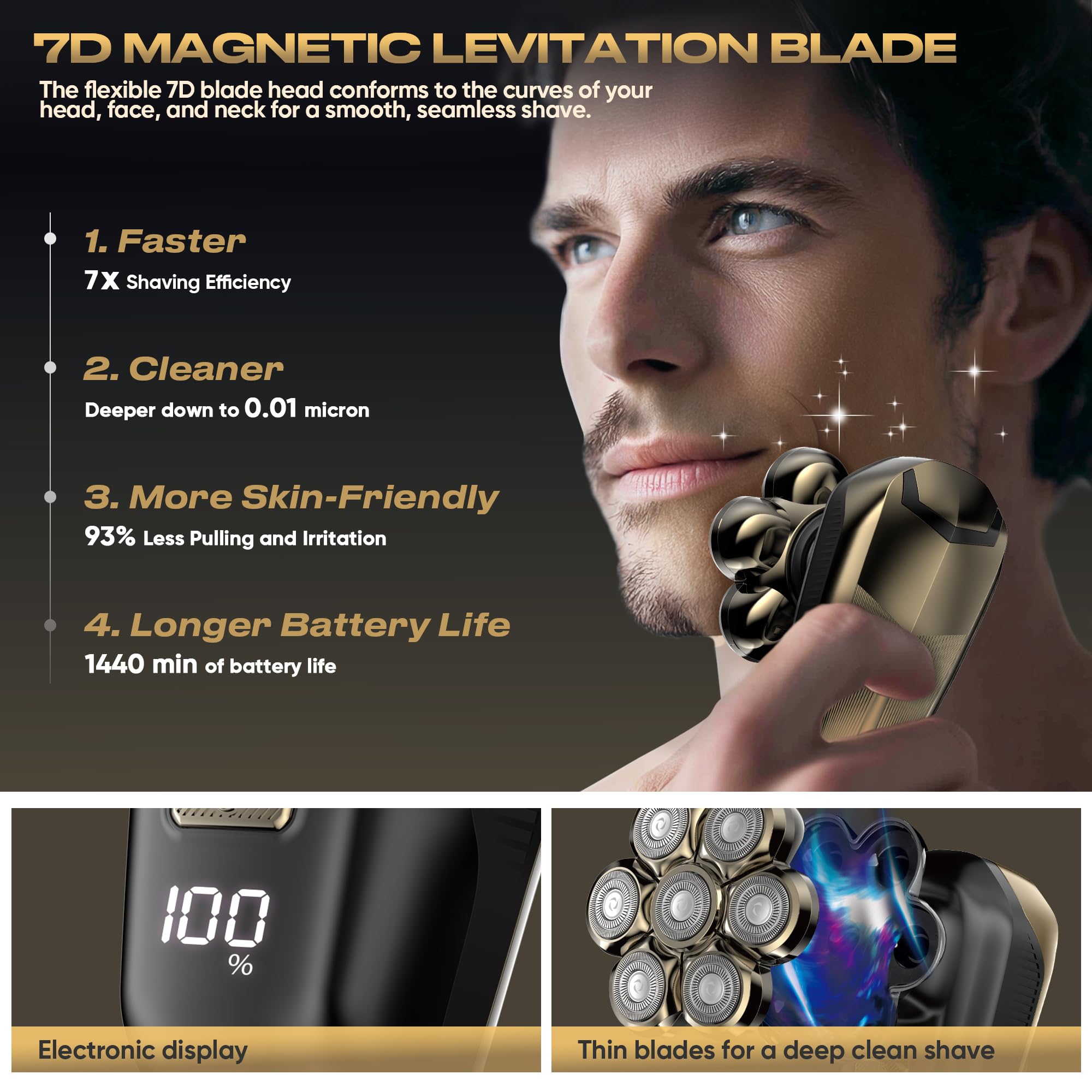 Umither wet-dry IPX7 shaver for shower use and dry shaving