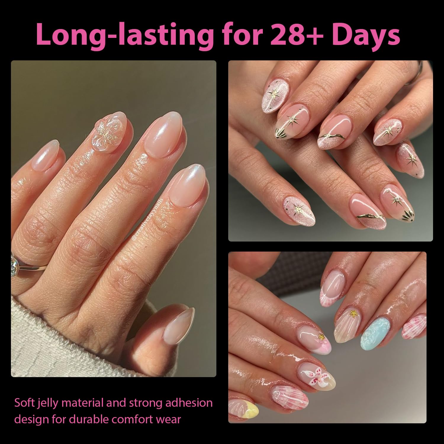 UNA GELLA 12 numbered sizes for quick perfect nail fit during home use.