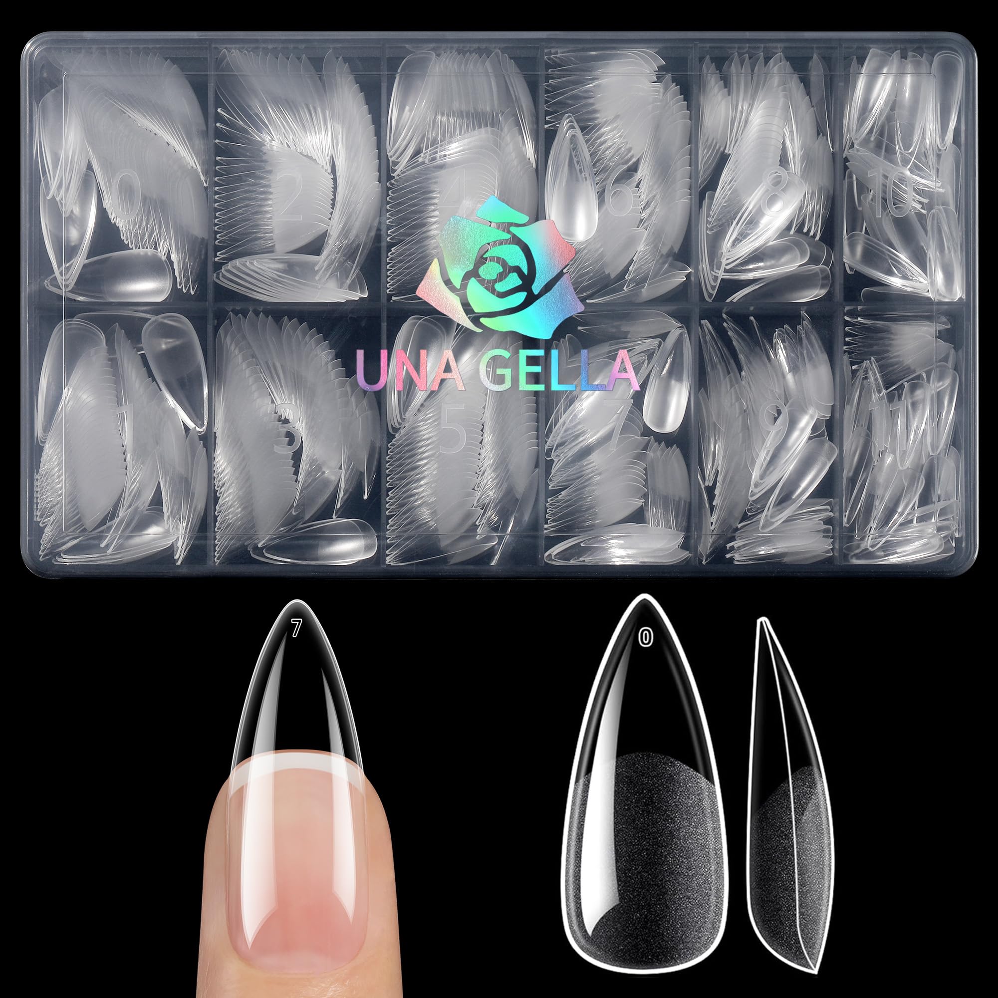 UNA GELLA 600pcs set ready for DIY nail extensions