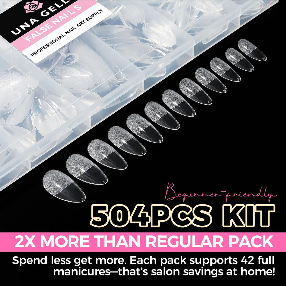 UNA GELLA Almond Tips last up to three weeks with proper use.